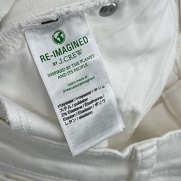 NWT J. Crew Womens White 9" Demi Boot Crop Jeans Size 25T - Picture 8 of 9